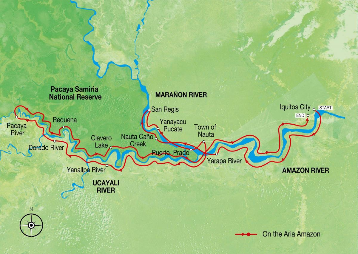 karte amazon river Peru