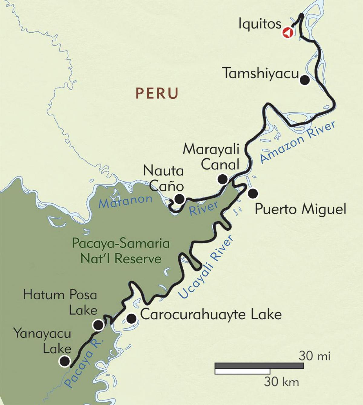 Peru amazon karte