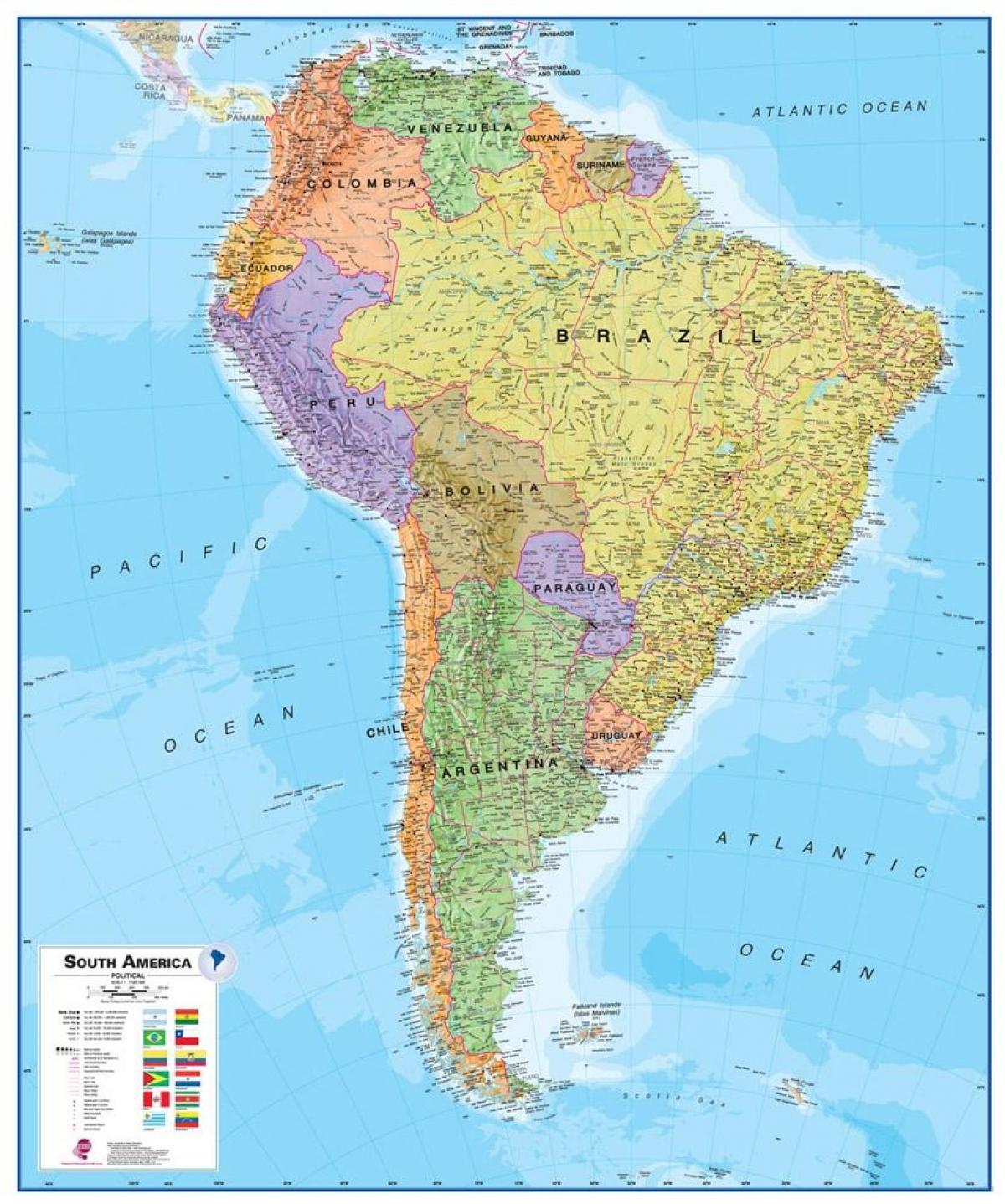 kartes Peru dienvidamerikā