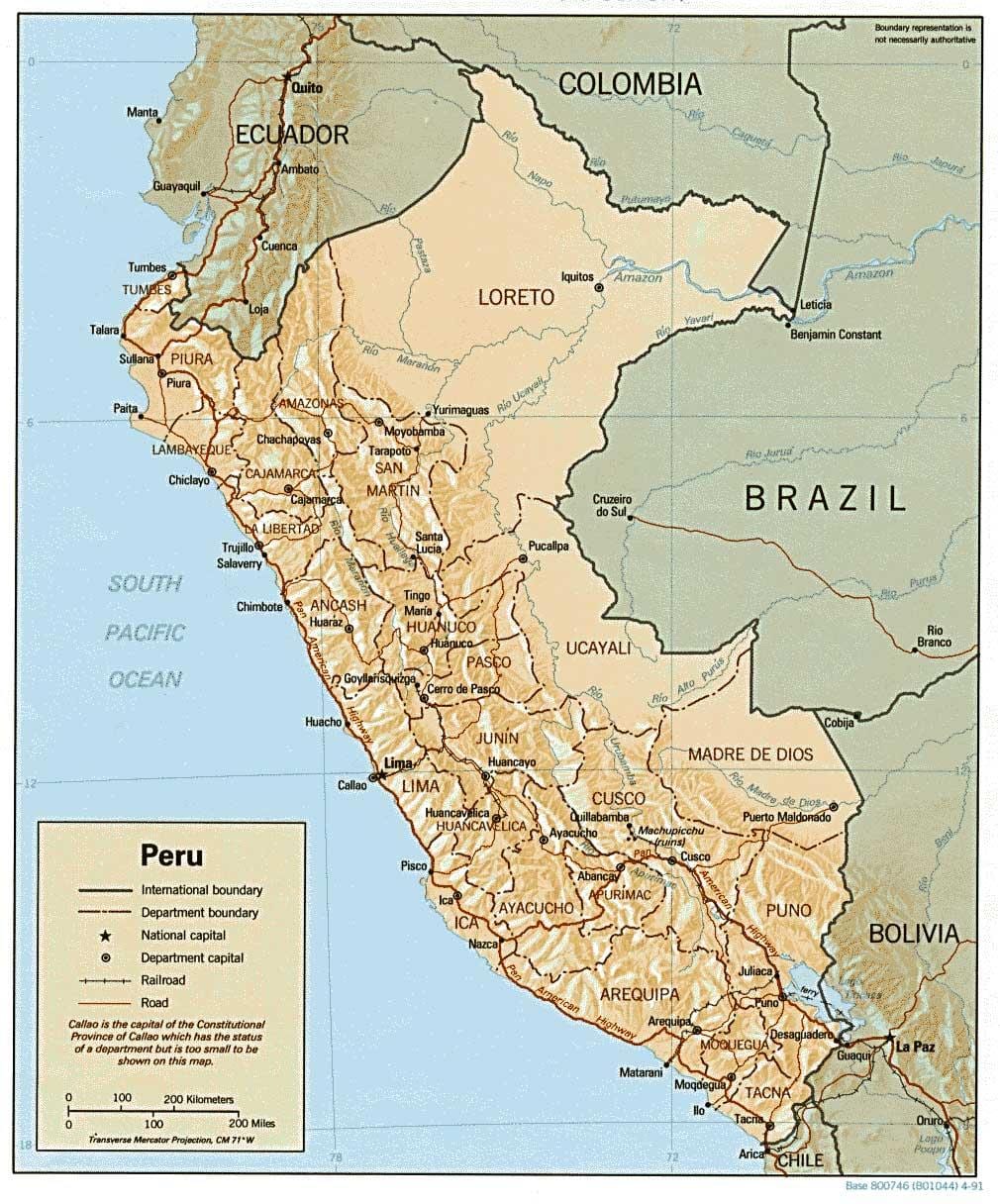 karte Peru sērfot