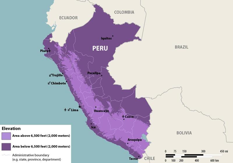 karte zika Peru
