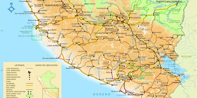 Karte dienvidu Peru