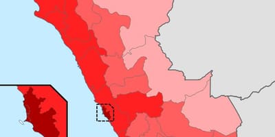 Peru iedzīvotāju blīvums karte