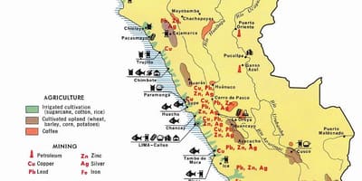 Karte Peru lauksaimniecība