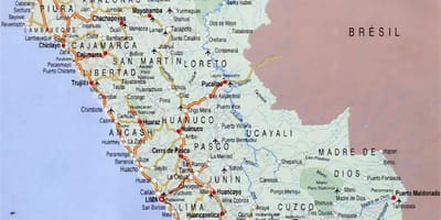 Karte Peru pilsētām