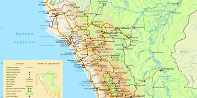 Karte ziemeļu Peru