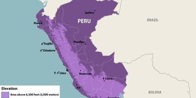 Karte zika Peru